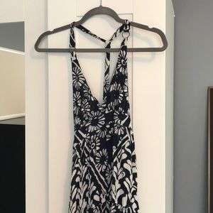 Raga Tropic Blues Navy Floral Print Maxi Dress